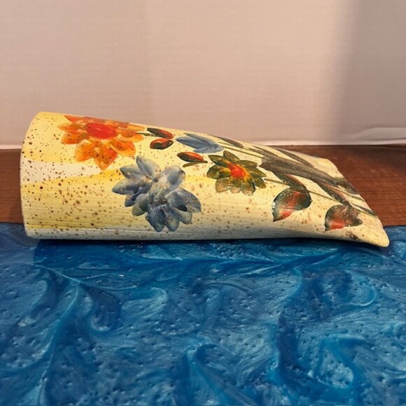 Italica ARS Large Flower Wall Pocket Vase Hand Painted Italy - Picture 2 of 10